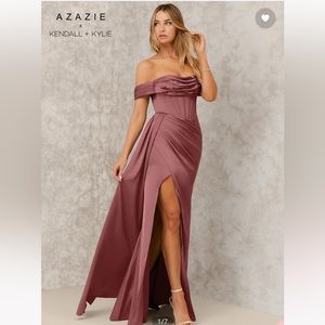 AZAZIE floor length dress in amethyst size 2, new with tags, never worn!